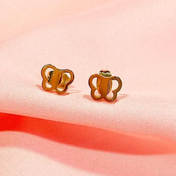 Aretes de acero diseño mariposa
