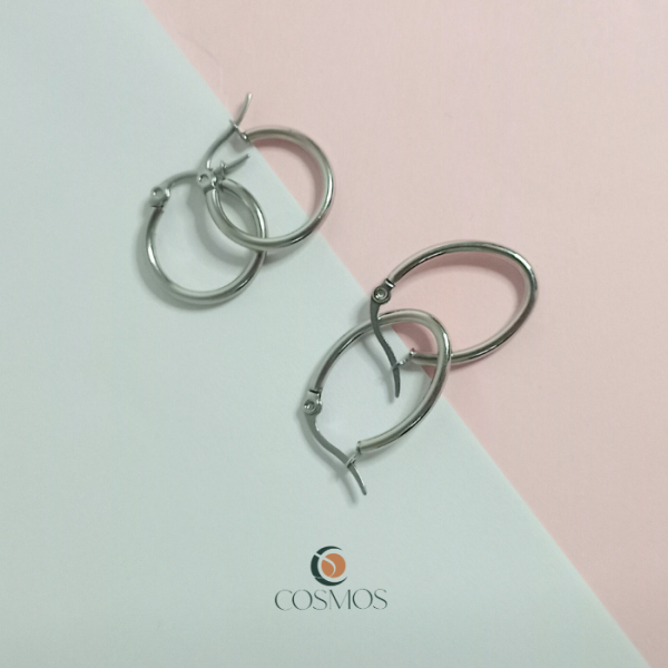Argollas pequeñas acero 2 cm