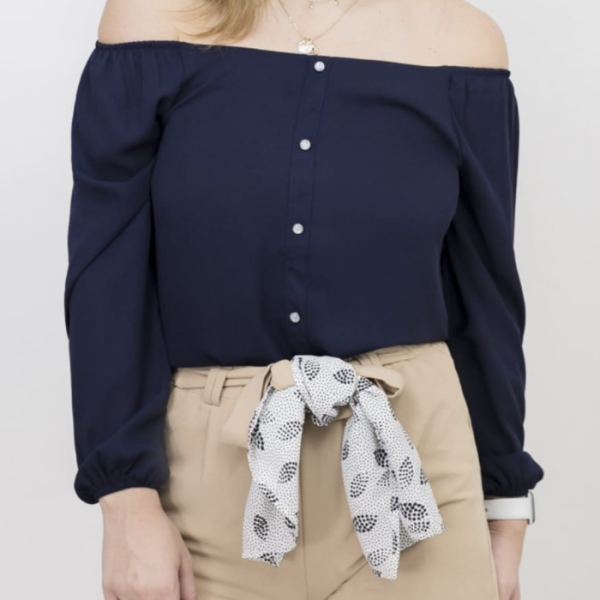 blusa cuello tipo barco