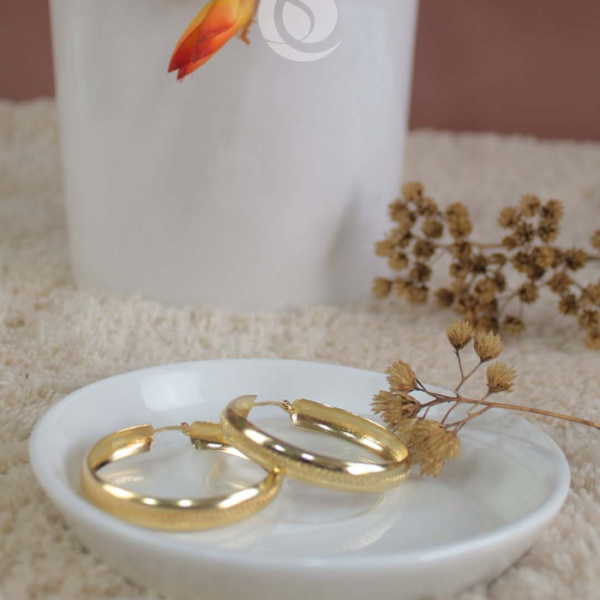 argollas oro laminado mujer