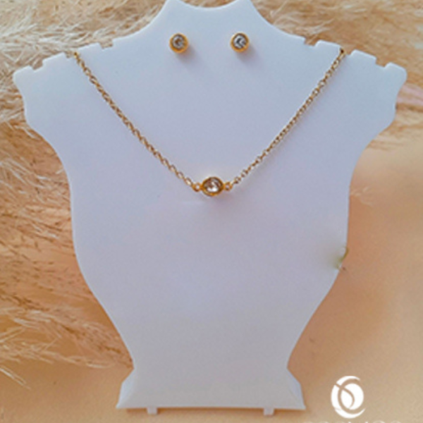 Set de acero inoxidable dorado