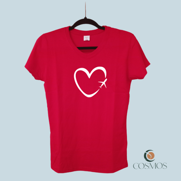 Camiseta corazón viajero